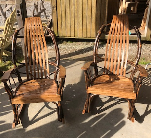 Amish hickory rockers
