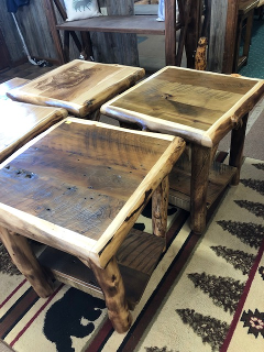 Aspen barn wood end table