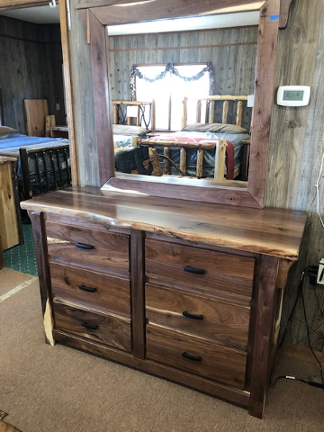 Walnut Slab Dresser
